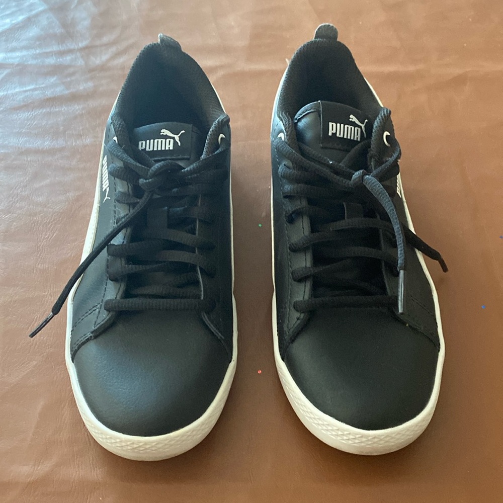 Blk & white Puma Smash Softfoam Sneakers